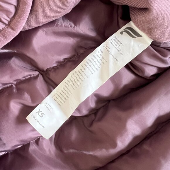 Fabletics Purple Black Puffer Vest Womens XS - Picture 2 of 3